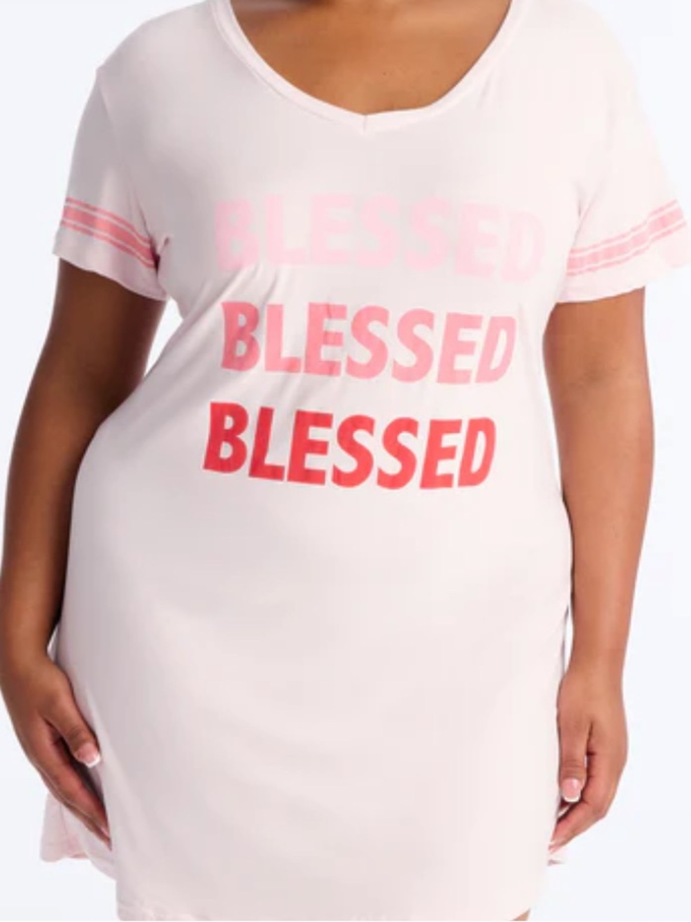 Pink 'Blessed' Graphic Tee Dress